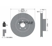 Textar Disque de frein 92099205 – ventilé intérieur Ø330 mm perforé – pour Mercedes‑Benz – Lot de 2