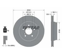 TEXTAR 92099503 Disque de frein