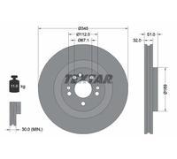TEXTAR 92103205 Disque de frein