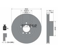 TEXTAR 92107105 Disque de frein