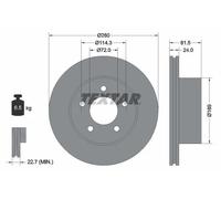 TEXTAR 92113500 Disque de frein