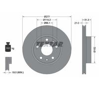 TEXTAR 92115703 Disque de frein