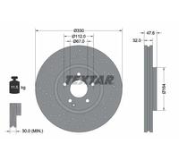 2x Disque de frein ventilé de l'intérieur 92124105 TEXTAR pour MERCEDES-BENZ