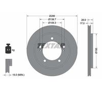 2x Disque de frein ventilé de l'intérieur 92136800 TEXTAR pour SUZUKI