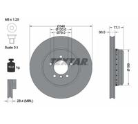 2x Disque de frein ventilé de l'intérieur 92141825 TEXTAR pour BMW 5 5 Touring 6
