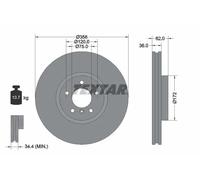 2x Disque de frein ventilé de l'intérieur 92146203 TEXTAR pour BMW X5