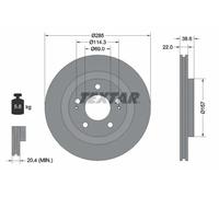 TEXTAR 92148500 Disque de frein