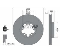 2x Disque de frein ventilé de l'intérieur 92151903 TEXTAR pour FORD