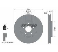 TEXTAR 92152105 Disque de frein