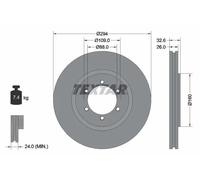 TEXTAR 92162600 Disque de frein