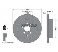 TEXTAR 92162803 Disque de frein