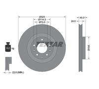 TEXTAR 92174403 Disque de frein
