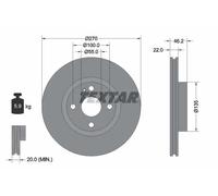 2x Disque de frein ventilé de l'intérieur 92175903 TEXTAR pour MAZDA MX-5 II
