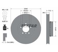2x Disque de frein TEXTAR 92182425 convient pour BMW