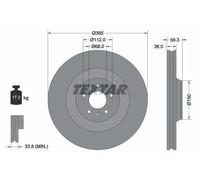 TEXTAR 92184203 Disque de frein