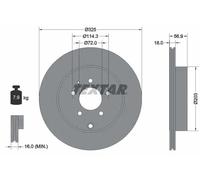 2x Disque de frein ventilé de l'intérieur 92223603 TEXTAR pour MAZDA CX-7 CX-9