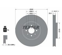 2x Disque de frein ventilé de l'intérieur 92228503 TEXTAR pour ALFA ROMEO MITO
