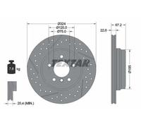 2x Disque de frein ventilé de l'intérieur 92231203 TEXTAR pour BMW 3 Touring 3