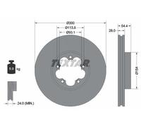 2x Disque de frein ventilé de l'intérieur 92231500 TEXTAR pour FORD