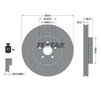 Disque de frein TEXTAR 92236503 avant, ventilé, 1 pièce