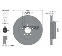 2x Disque de frein ventilé de l'intérieur 92253925 TEXTAR pour BMW 5 Touring 5 7