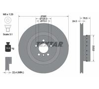 2x Disque de frein ventilé de l'intérieur 92266625 TEXTAR pour BMW X6 X5