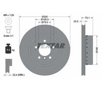 TEXTAR Disques De Frein Avant Ø330 Mm Intérieur Ventilé Pour BMW Z4 Roadster E89