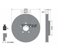 2x Disque de frein ventilé de l'intérieur 92277705 TEXTAR pour MERCEDES-BENZ CLS