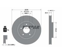 2x Disque de frein ventilé de l'intérieur 92285905 TEXTAR pour NISSAN JUKE