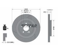 2x Disque de frein ventilé de l'intérieur 92290605 TEXTAR pour MERCEDES-BENZ SLK