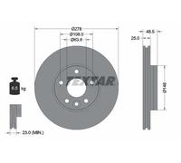 2x Disque de frein ventilé de l'intérieur 92292303 TEXTAR pour VOLVO