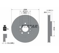 2x Disque de frein ventilé de l'intérieur 92300703 TEXTAR pour RENAULT ALPINE