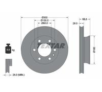 2x Disque de frein ventilé de l'intérieur 92301203 TEXTAR pour MERCEDES-BENZ
