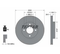Disque de frein TEXTAR 92303703 avant, ventilé, 1 pièce