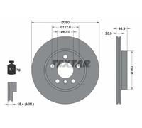 TEXTAR 92305303 Disque de frein