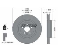 TEXTAR 92313803 Disque de frein