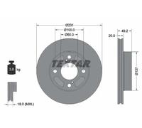 TEXTAR 92314003 Disque de frein