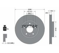 2x Disque de frein ventilé de l'intérieur 92326203 TEXTAR pour MAZDA CX-30