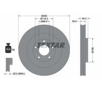 TEXTAR 92336003 Disque de frein