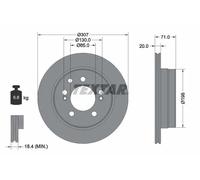 2x Disque de frein ventilé de l'intérieur 92338503 TEXTAR pour SSANGYONG KYRON