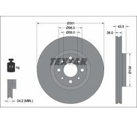 Textar Disque de frein 92344703 ventilé Lot de 2