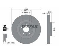 2x Disque de frein ventilé de l'intérieur 92352303 TEXTAR pour MAZDA CX-60