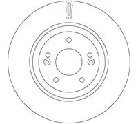 2x Disque de frein ventilé de l'intérieur DF7592 TRW pour HYUNDAI KIA