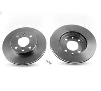 2x Disque de frein ventilé DF1016 TRW pour RENAULT NISSAN