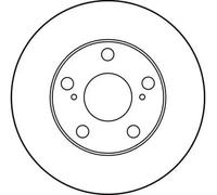 2x Disque de frein ventilé DF1430 TRW pour TOYOTA CAMRY CAMRY Break PICNIC