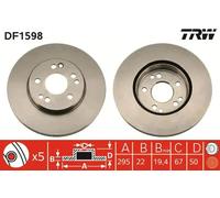 TRW DF1598 Disque de frein