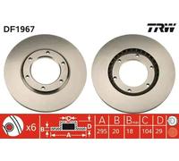 TRW Jeu de 2 disques de frein 3322936196709 NISSAN PATROL