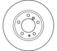 Disque de frein TRW DF2556 avant, ventilé, à haute teneur en carbone, 1 pièce