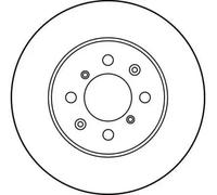 2x Disque de frein ventilé DF2717 TRW pour ROVER HONDA