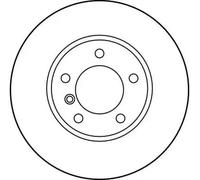 2x Disque de frein ventilé DF2769 TRW pour BMW 5 5 Touring
